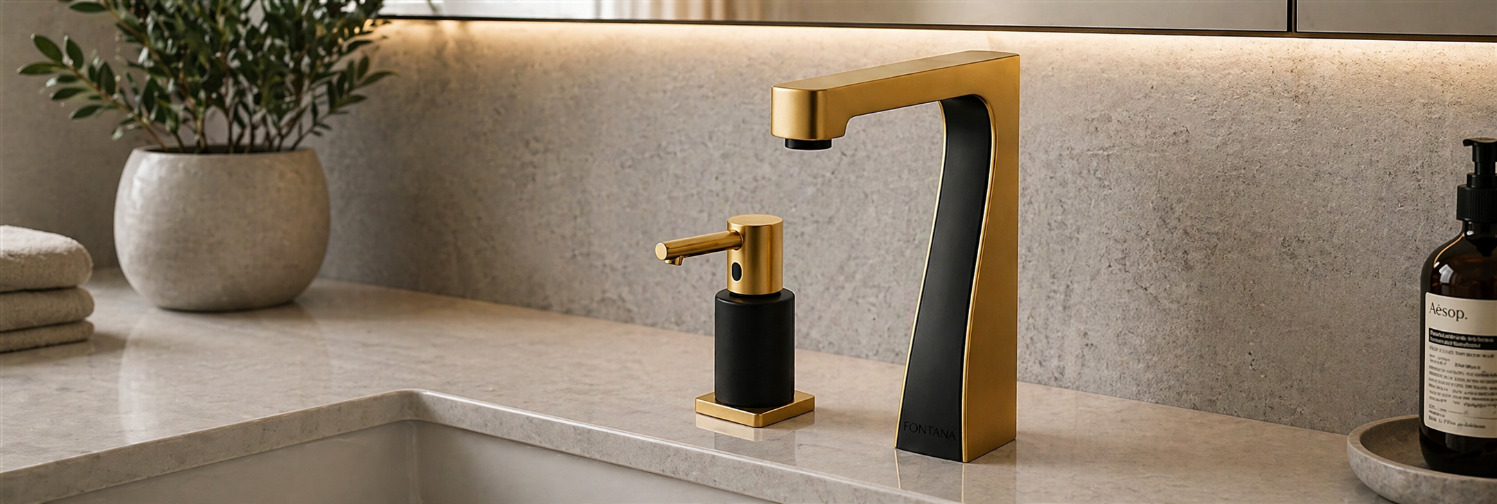 Fontana touchless faucet options for Cacus Airport Turks and Caicos commercial restroom specification